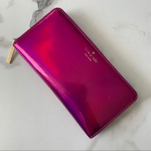 Kate Spade Full Zip Wallet - Vibrant, Neon Pink!